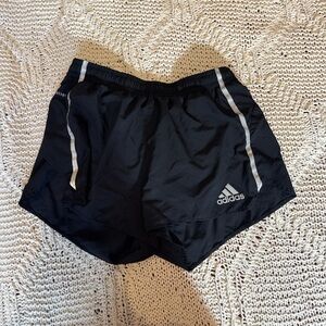 Adidas Black Athletic Shorts Lightweight Elastic Waist